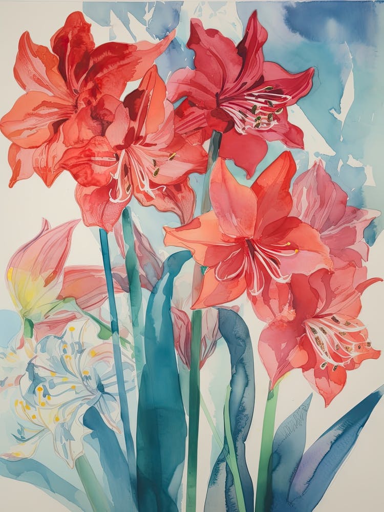 Amarillys Flower Illustration 4