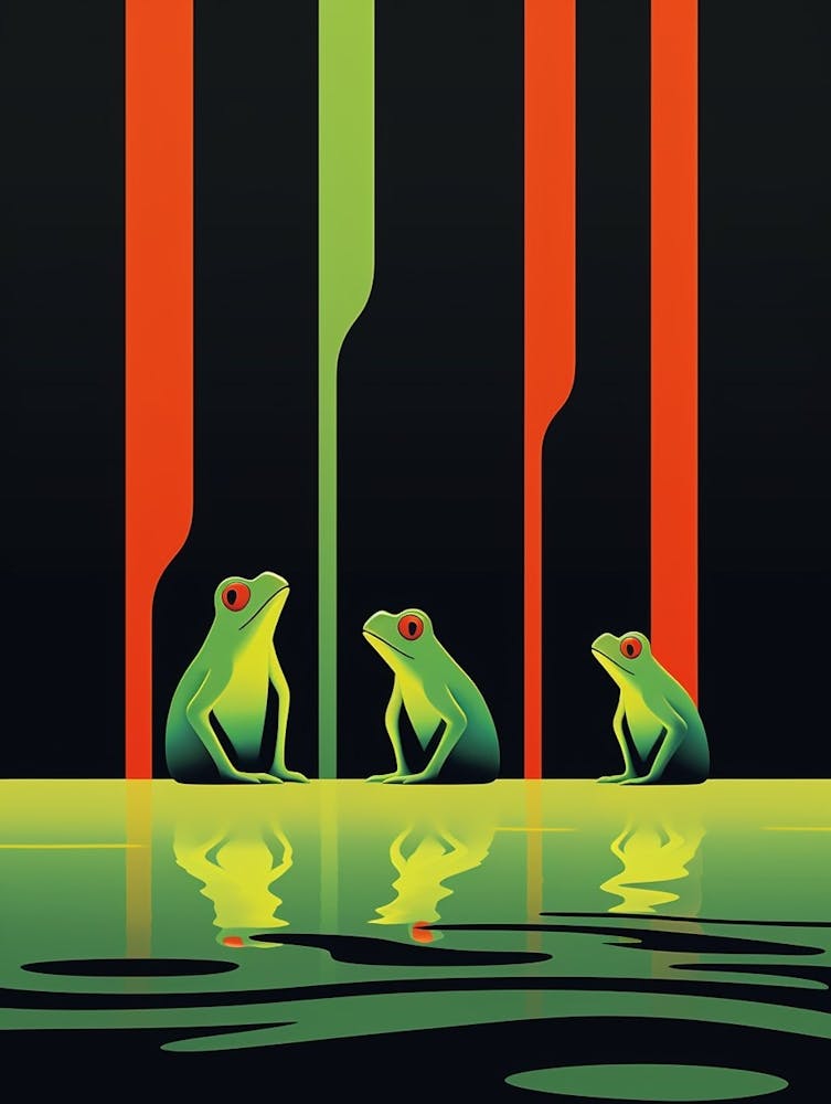 Frog Minimalist Abstract 3
