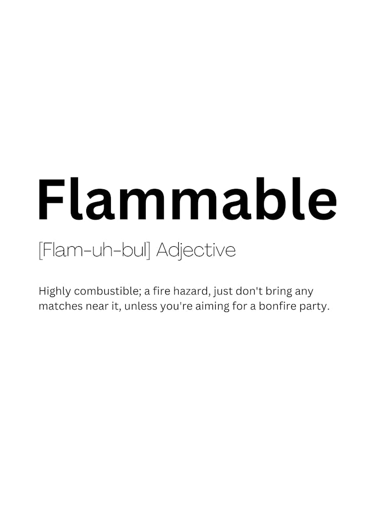 Flammable Definition Meaning 1
