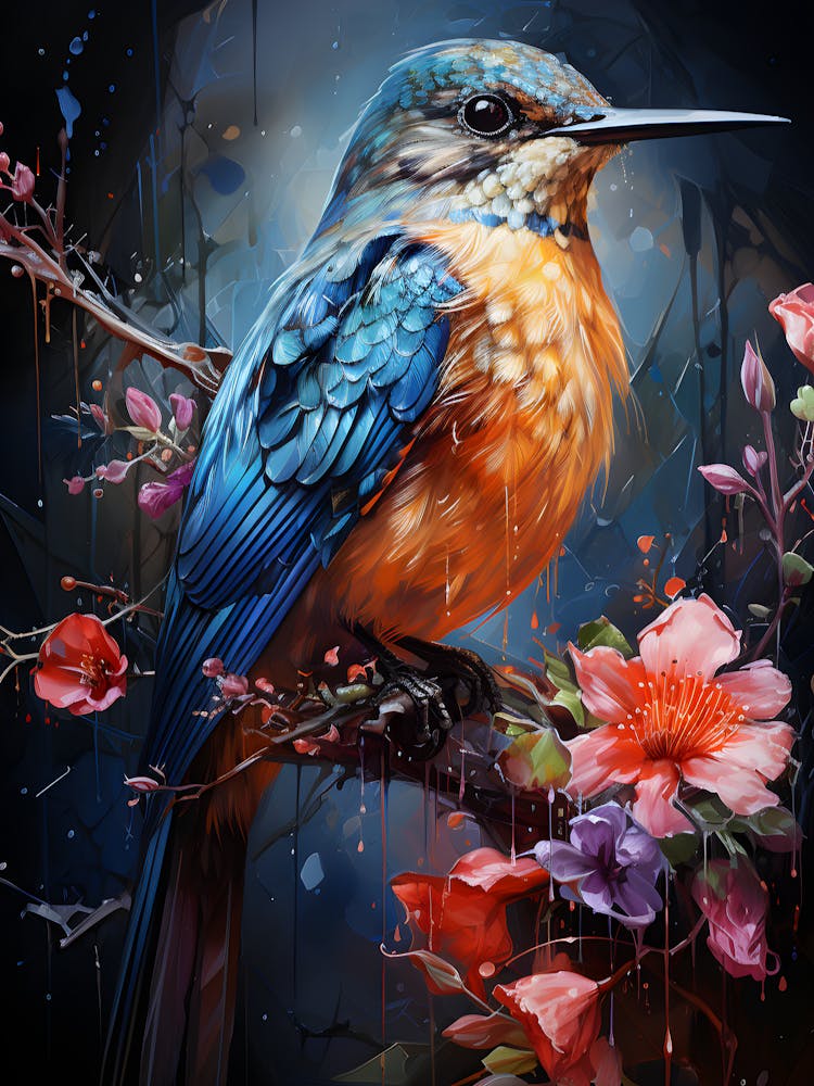 Ornithic Elegance Bird In The Breeze