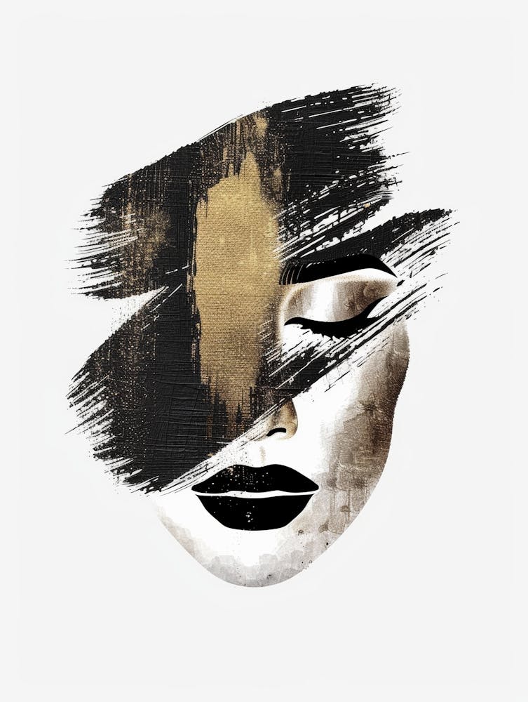 Gold And Black Canvas Print 1