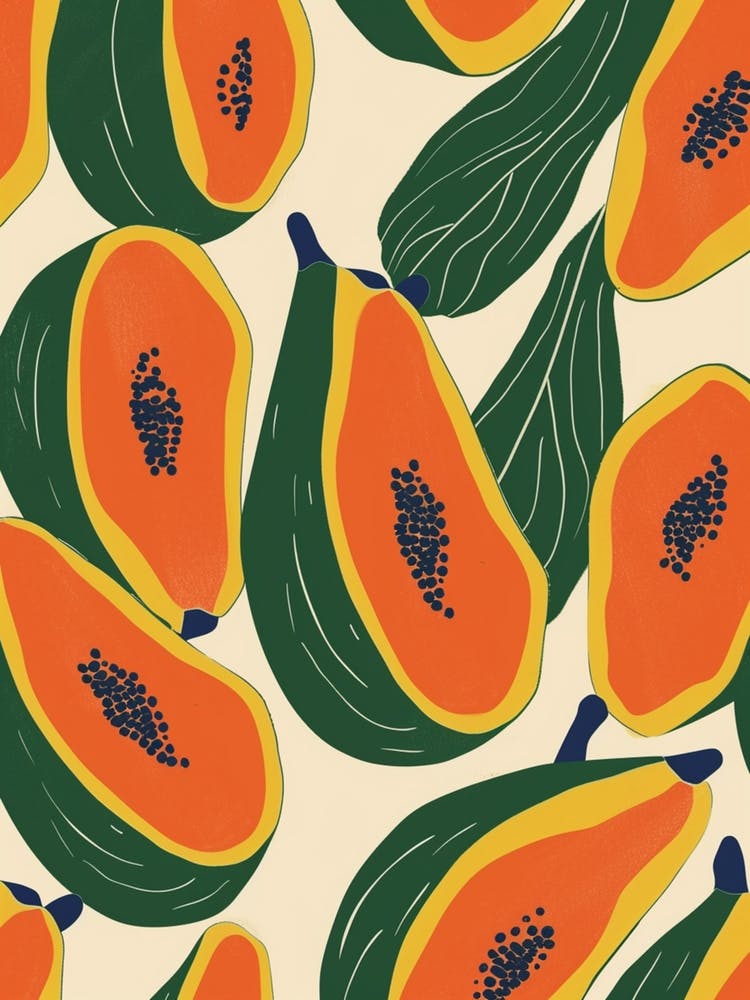 Papaya Pattern Illustration 5