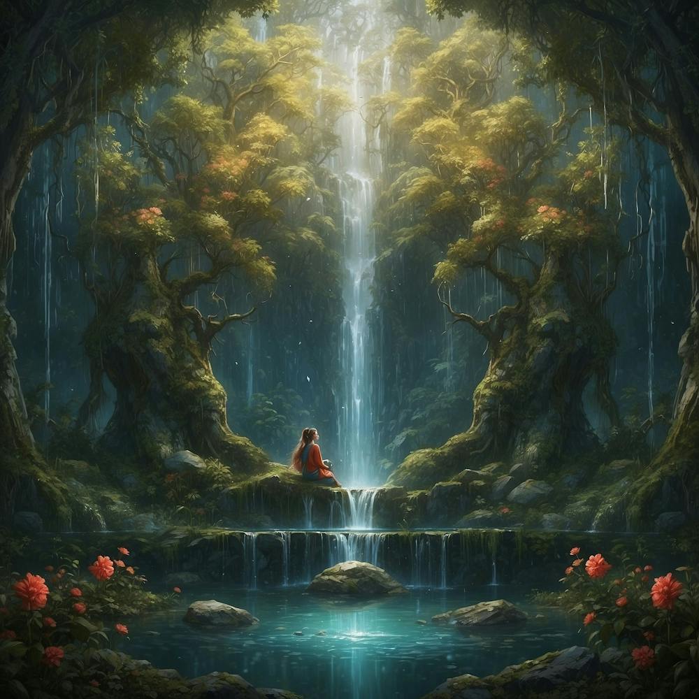 Waterfall In The Forest