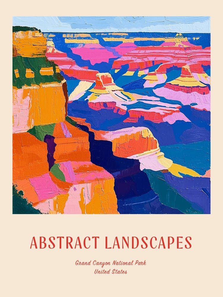 Colourful Abstract Grand Canyon National Park Usa 2 Poster