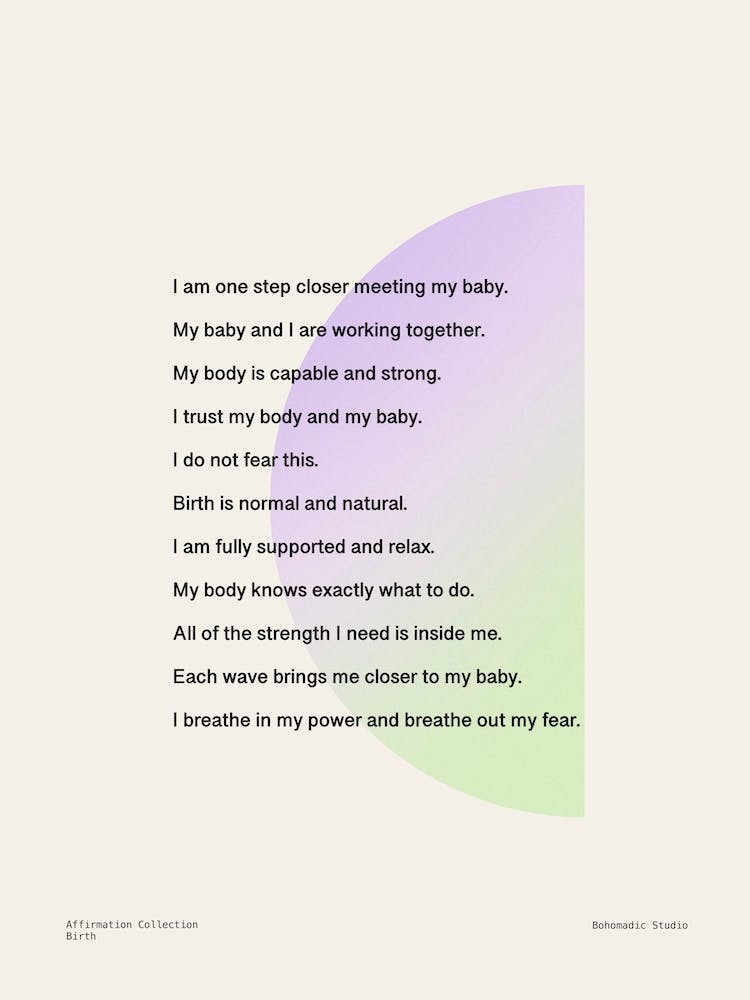 Affirmations Birth