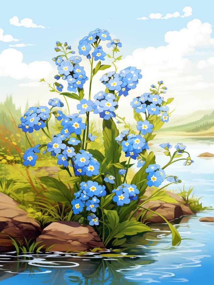 Forget Me Not Wildflower In Wetlands (3)