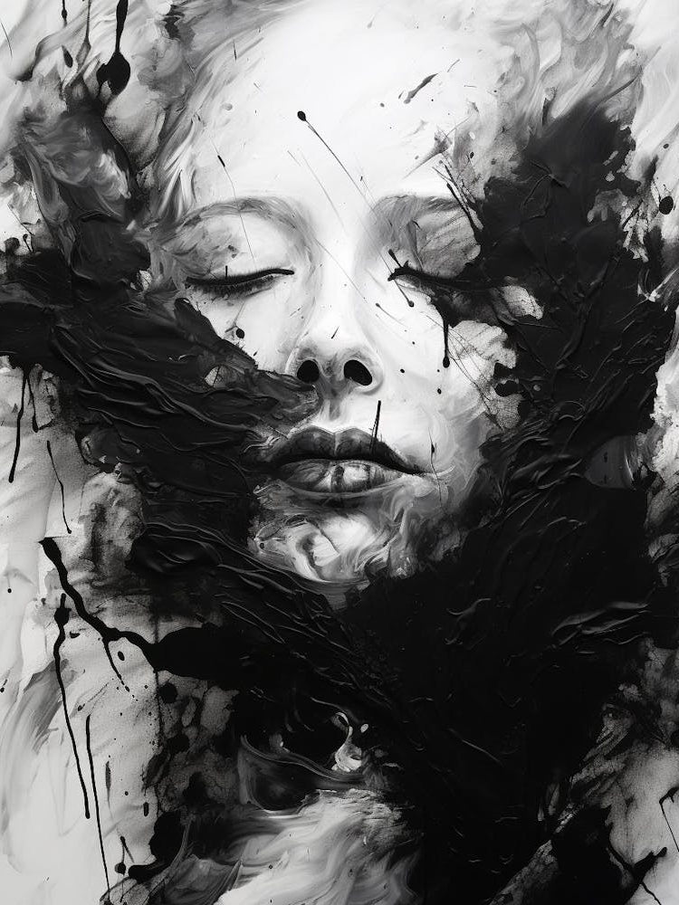 Silence Abstract Black And White 12