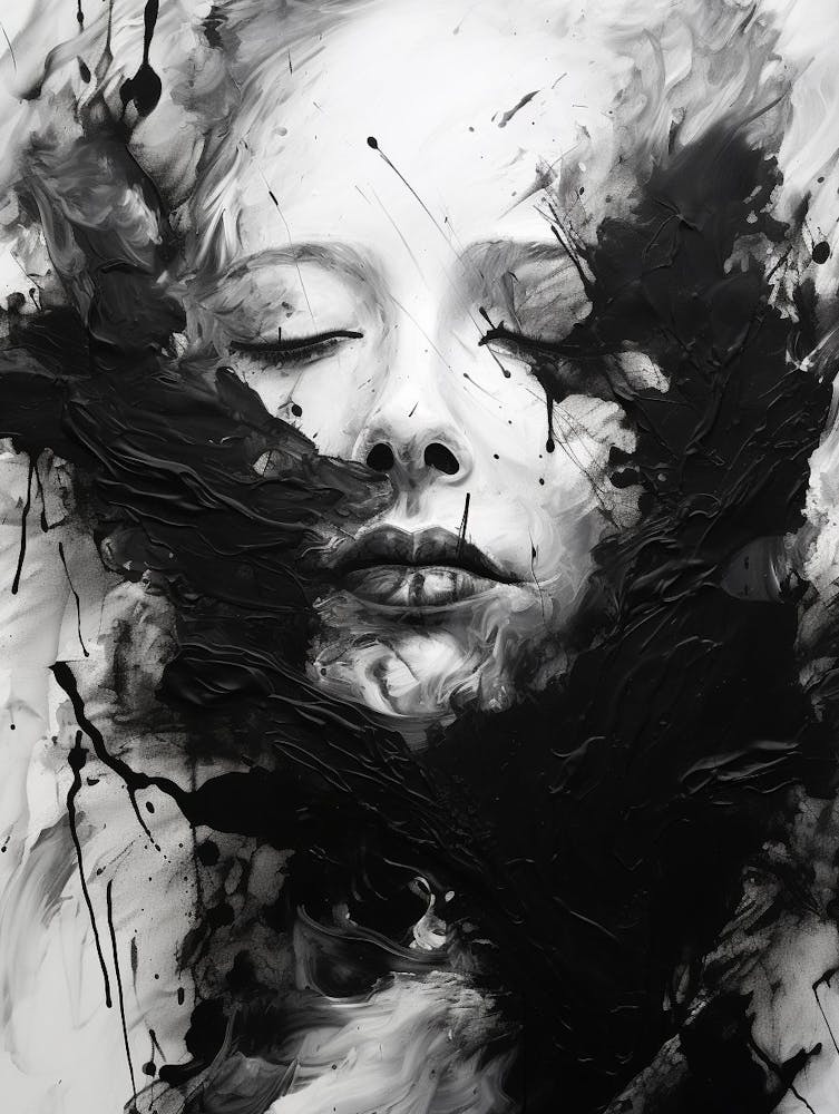 Silence Abstract Black And White 12