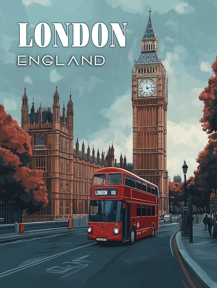 Vintage Big Ben Travel Postcard - London, England