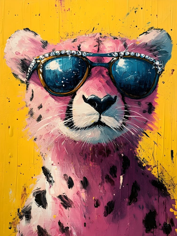 Guépard En Lunettes De Soleil 1
