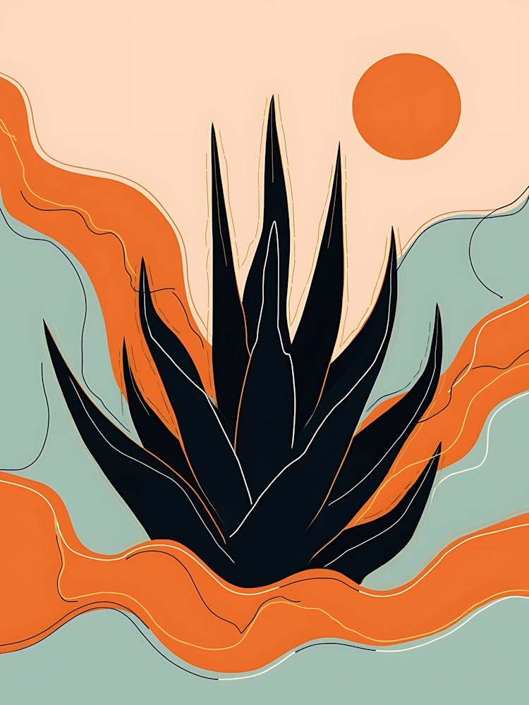 Golden Hour Leaves in Minimalist Form