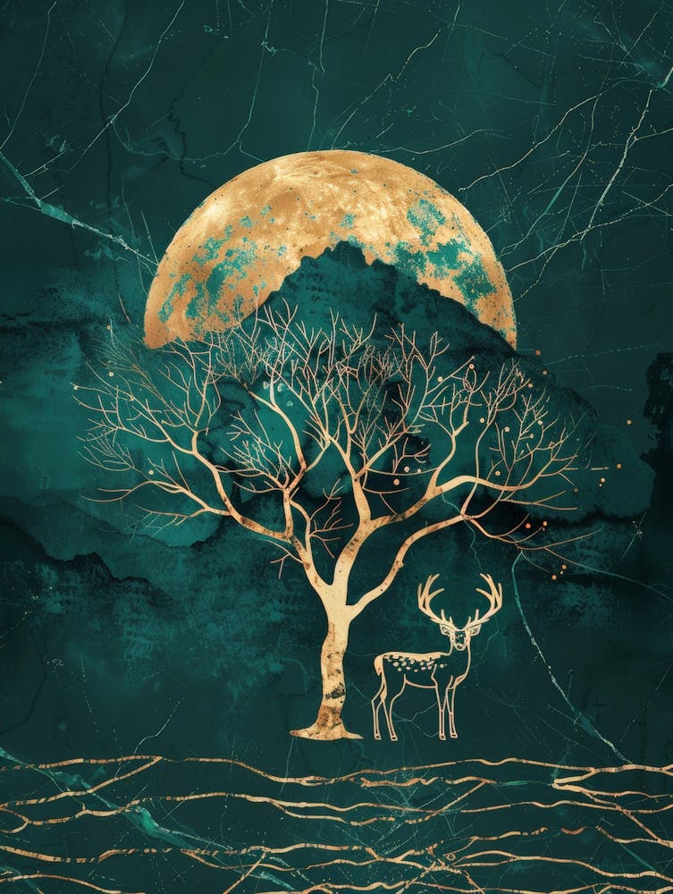 Deer In The Moonlight