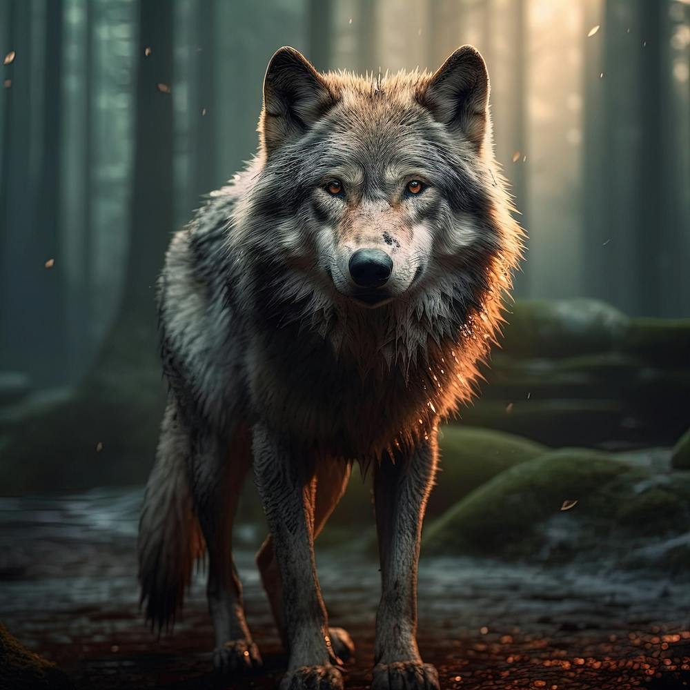 Wolf alone