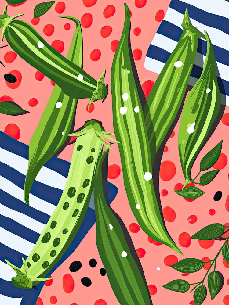 Okra Summer Illustration 4
