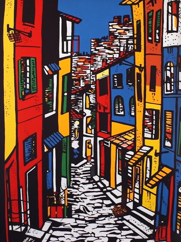 Painting Of Istanbul In The Style Of Pop Art 1