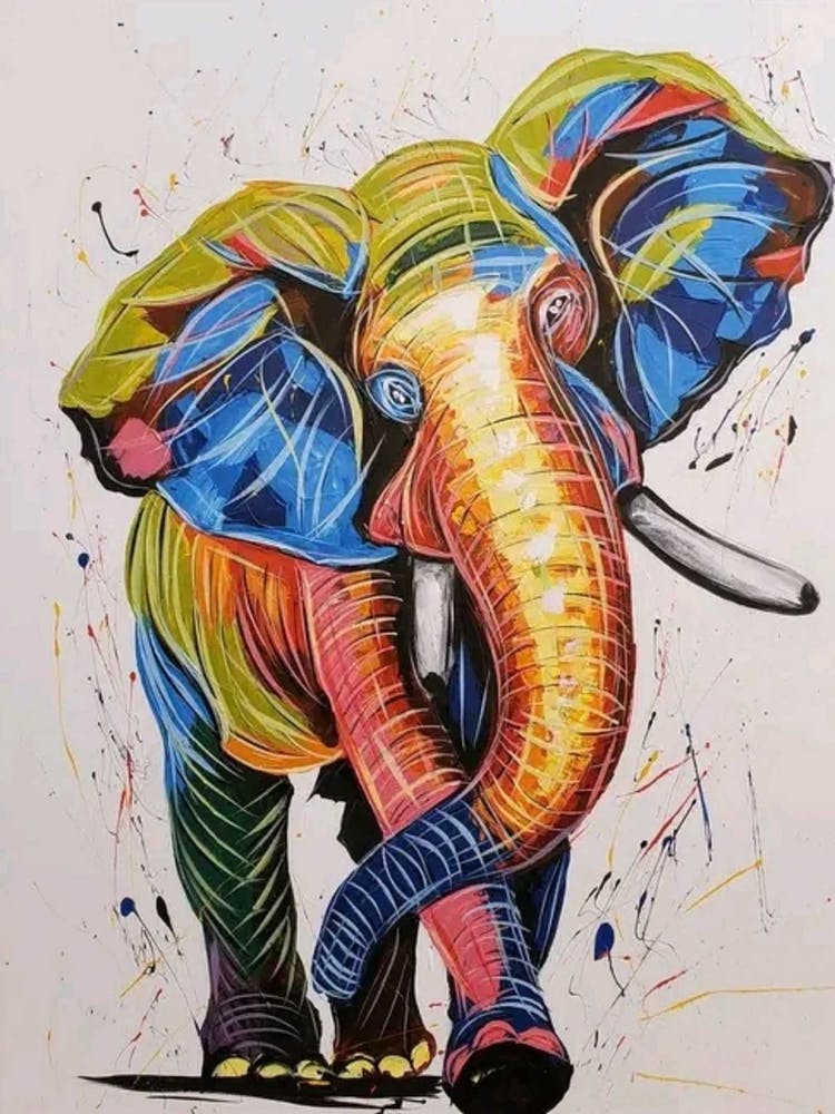 Abstract Elephant Painting