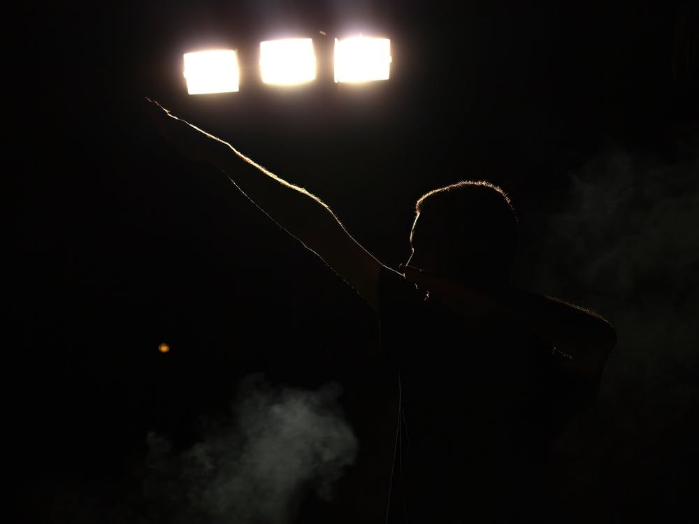 The Champion Silhouette Of A Man In The Dark