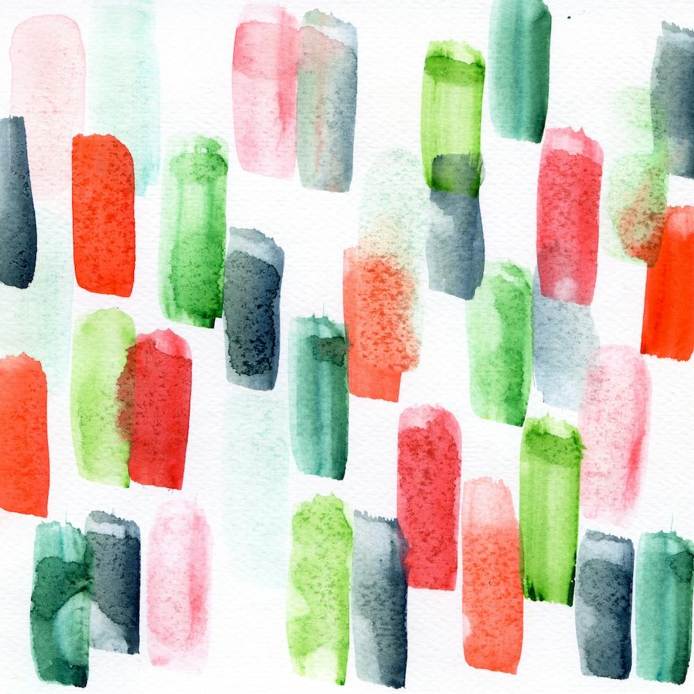 Abstract Painting with Stripes