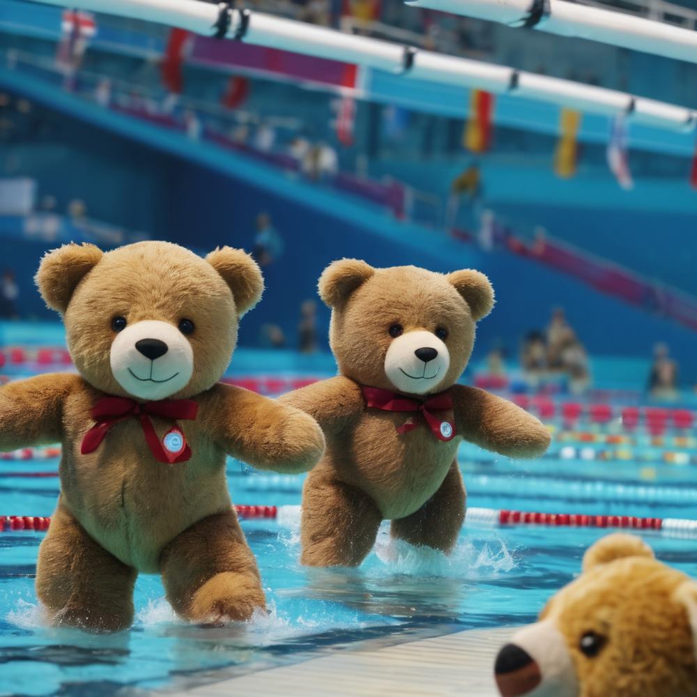 Teddy Bears In The Pool