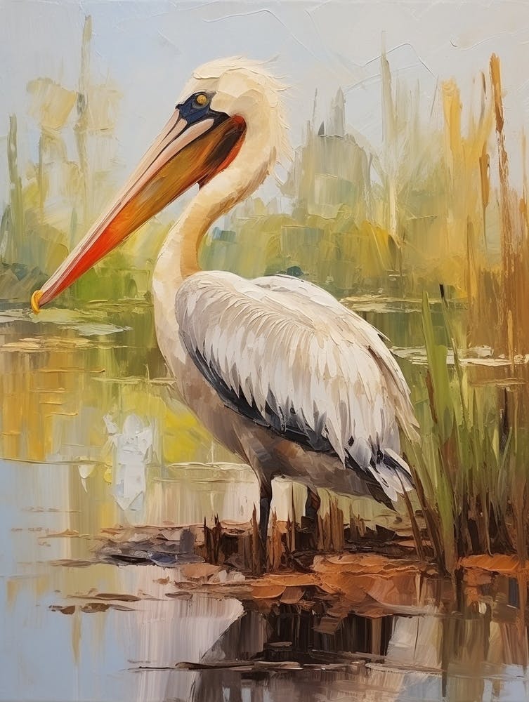 Bird Painting Brown Pelican 2