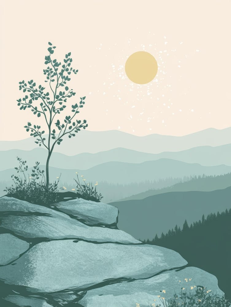 Lone Tree On A Rock