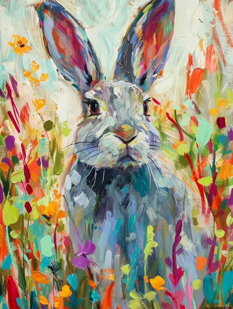 Peinture Lapin Renard Argenté 4