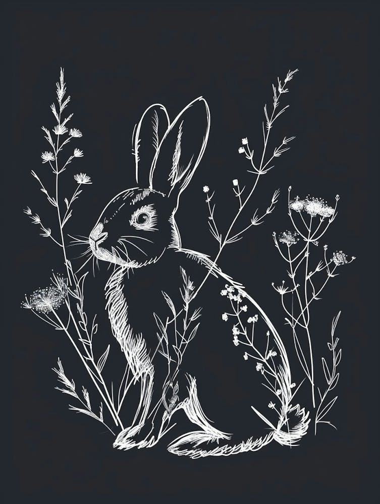 Dutch Rabbit Minimalist Illustration 1