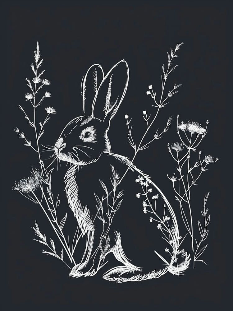Dutch Rabbit Minimalist Illustration 1