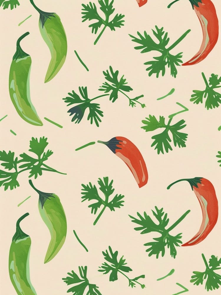 Chilli & Coriander Pattern