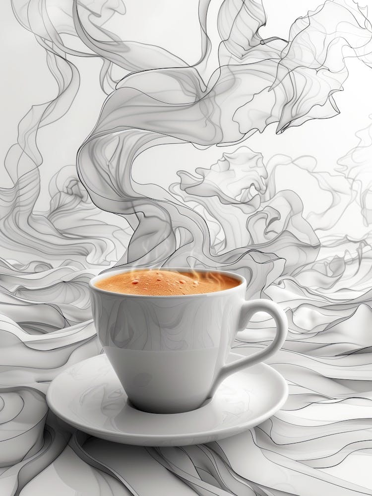 Coffee Cup With Smoke