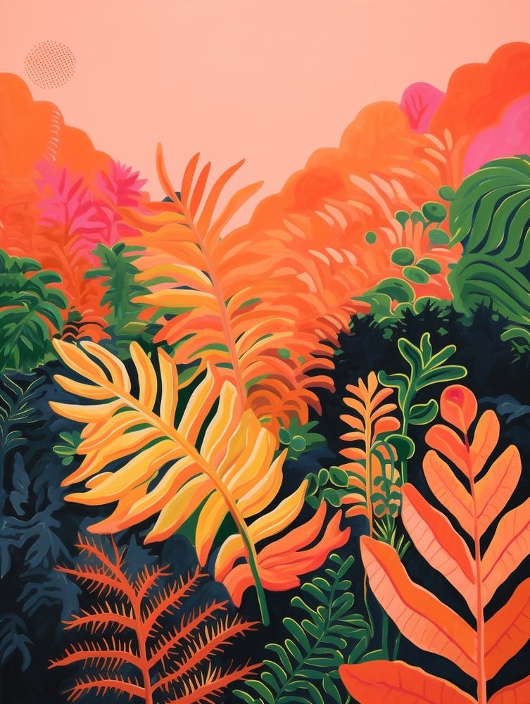 Boho Plant Painting Boston Fern 2