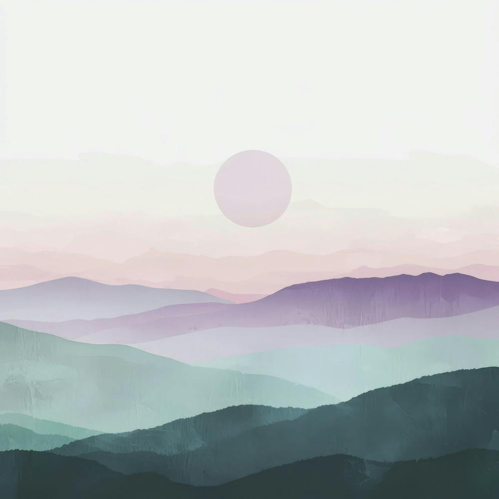 Sunset In The Mountains