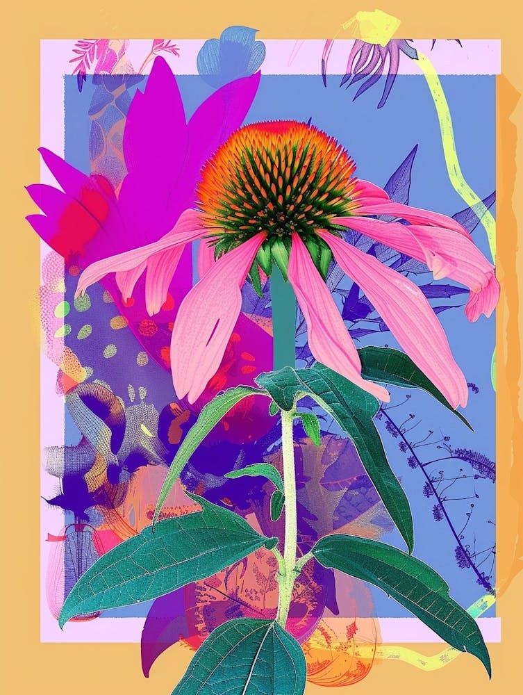 Gaillardia 2 Neon Blumencollage