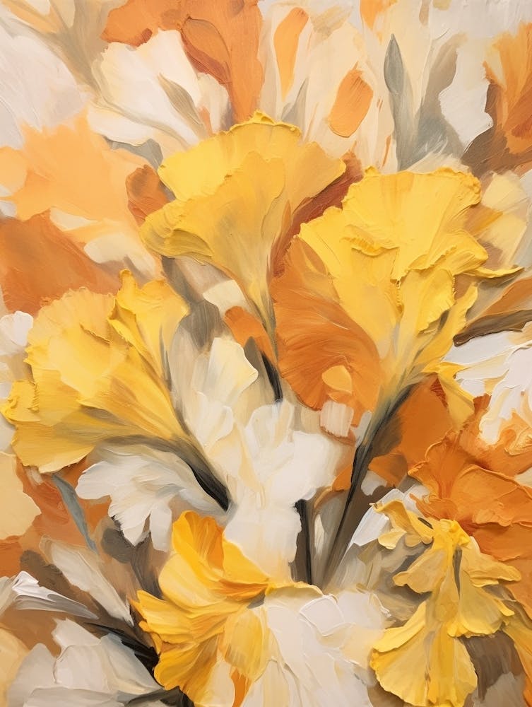 Fall Flower Painting Marigold 5