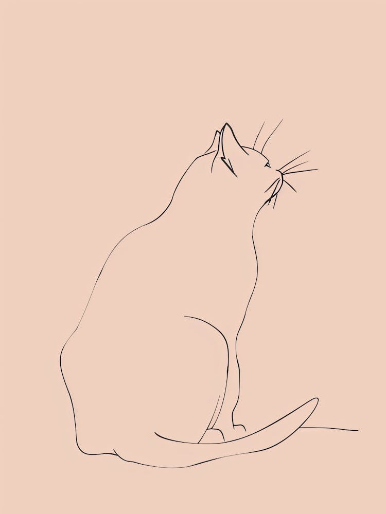 Cat Portrait - Boho, Line Art 7