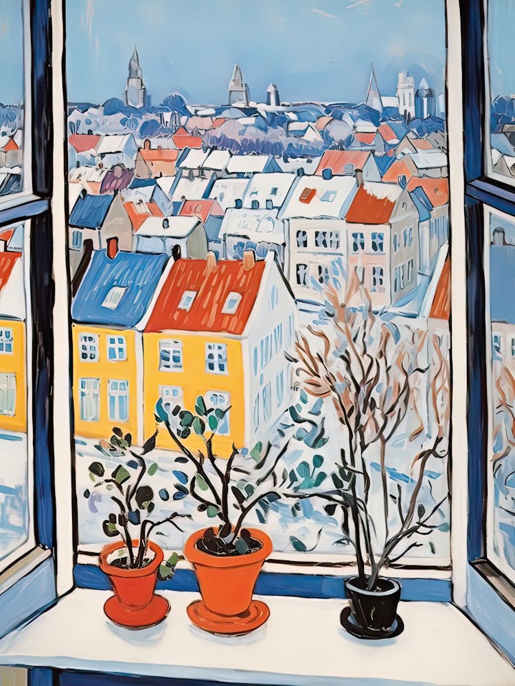 The Windowsill Of Reykjavik   Iceland Snow Inspired By Matisse 1