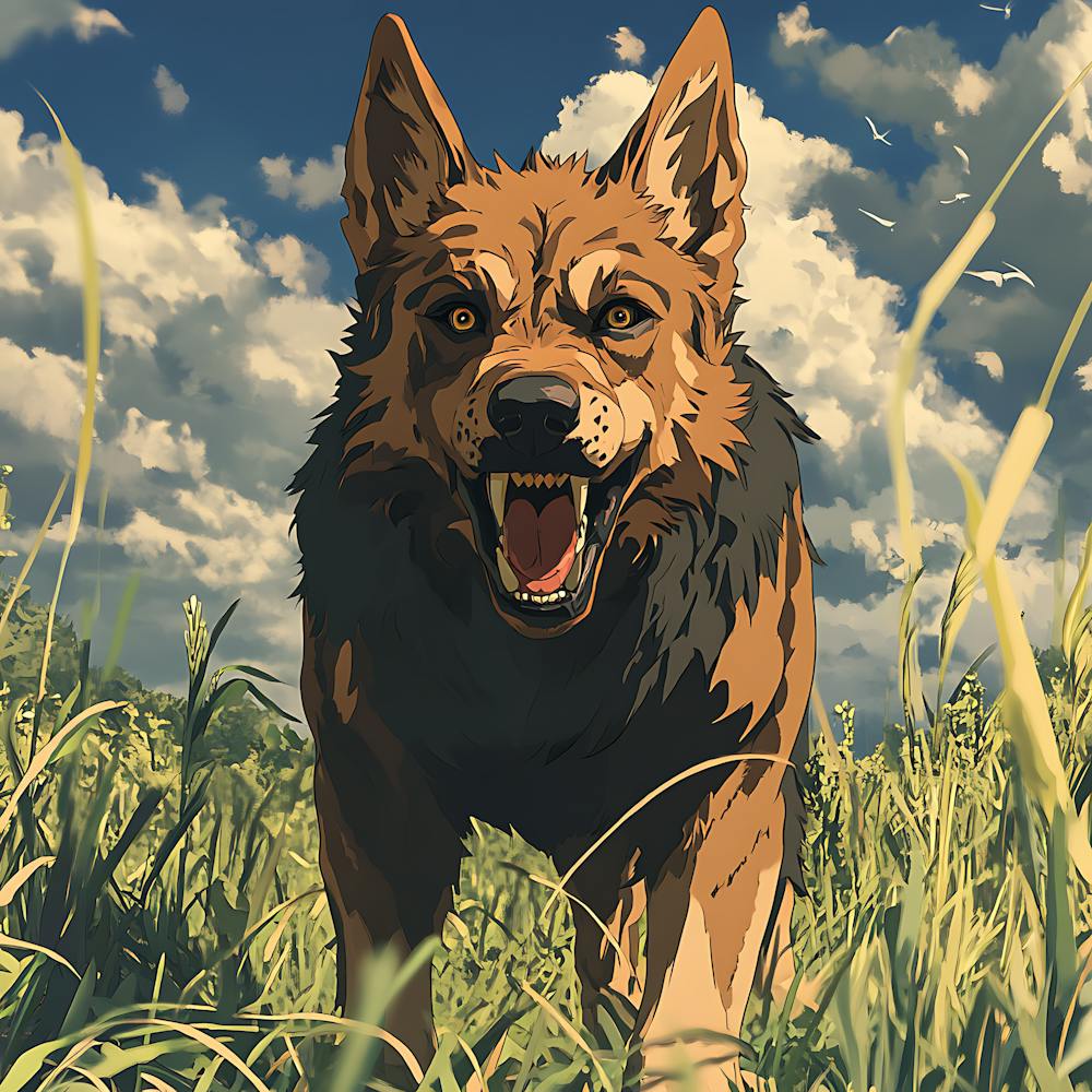 Giant Angry German Shepherd Dog 3