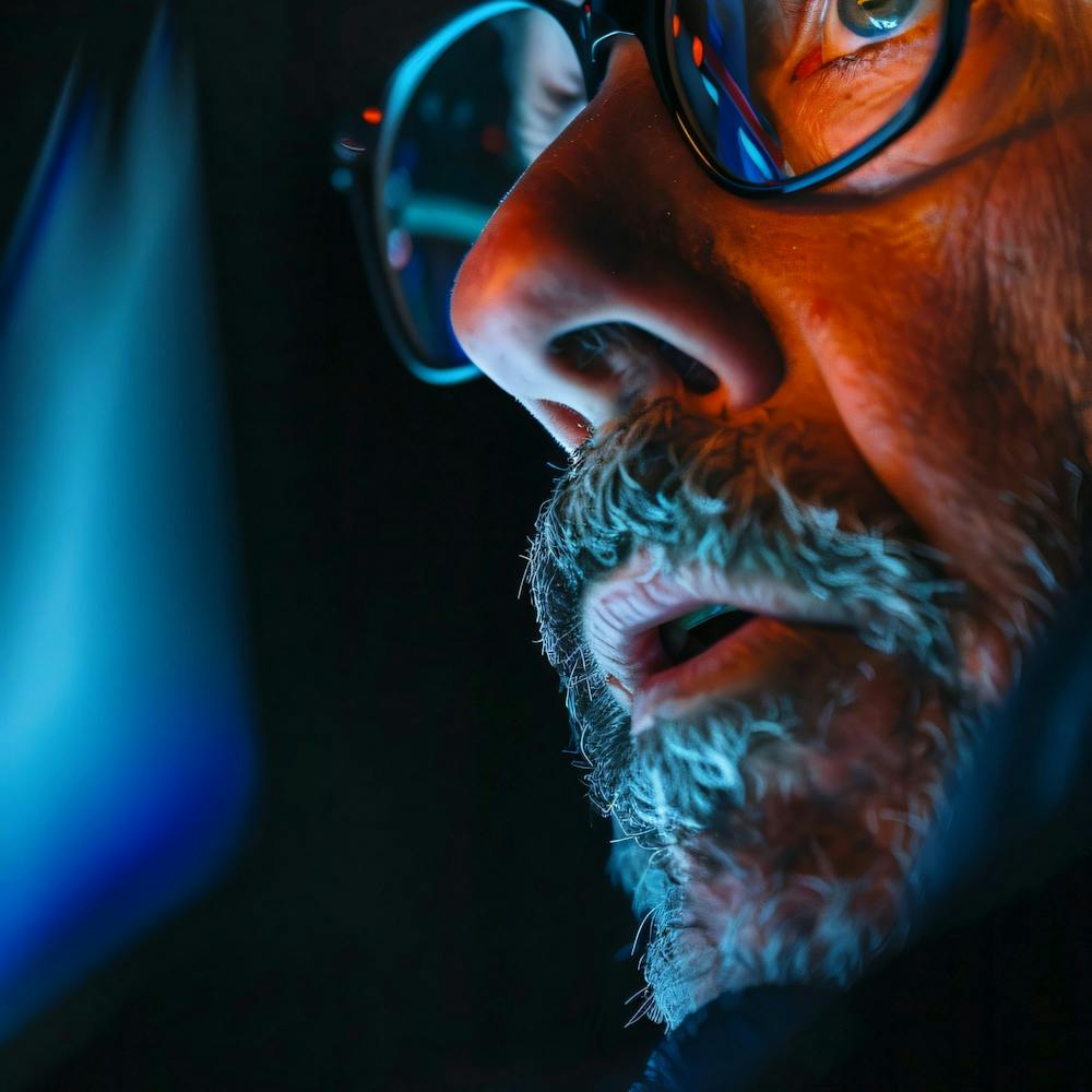 Portrait Of A Man In Glasses