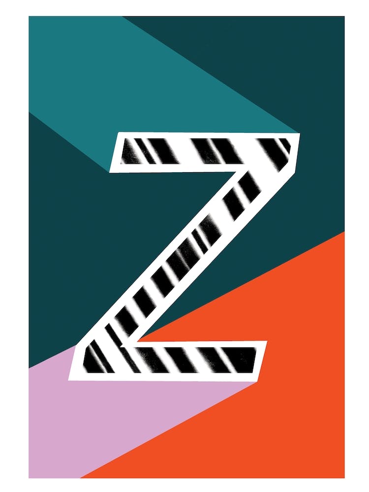 Z Geometrische Schriftart
