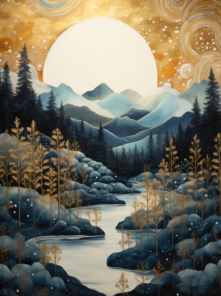 Clair de Lune Sur Les Montagnes 1