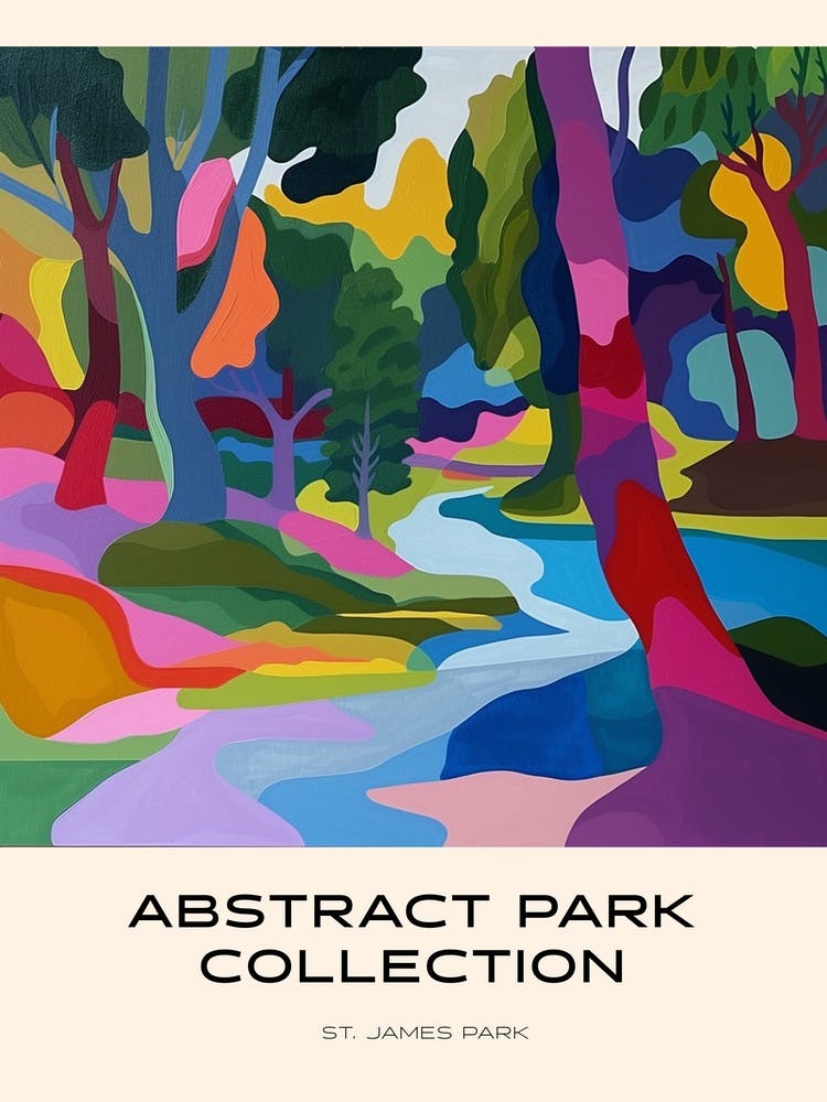 Abstract Park Collection Poster St James Park London 1