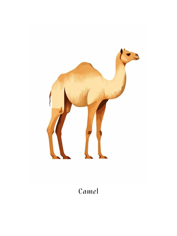 Affiche Animale Chameau pour Enfants