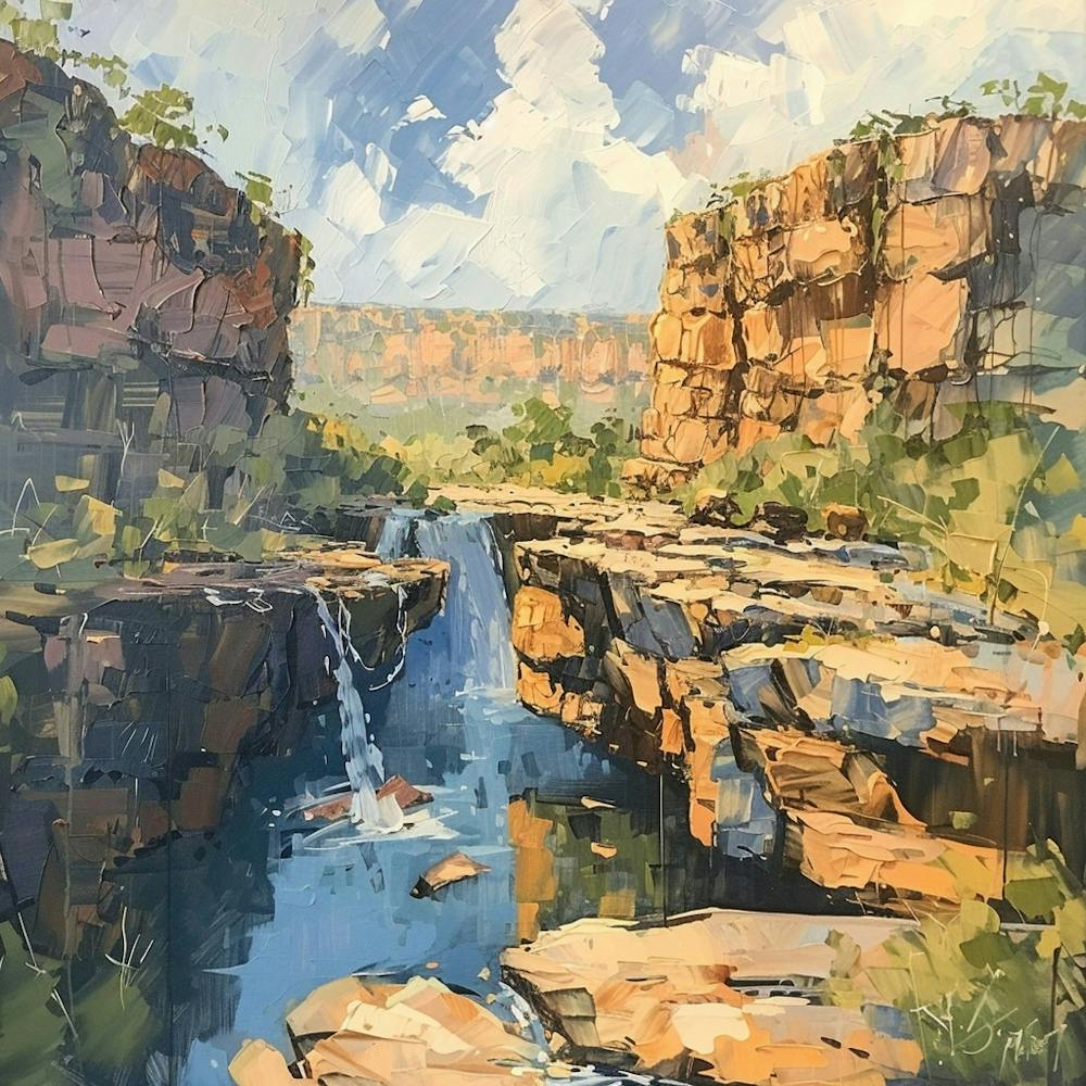 Waterfall In The Gorge