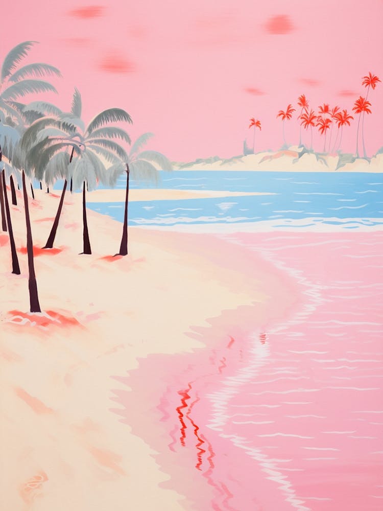 Pink Beach Painting 1