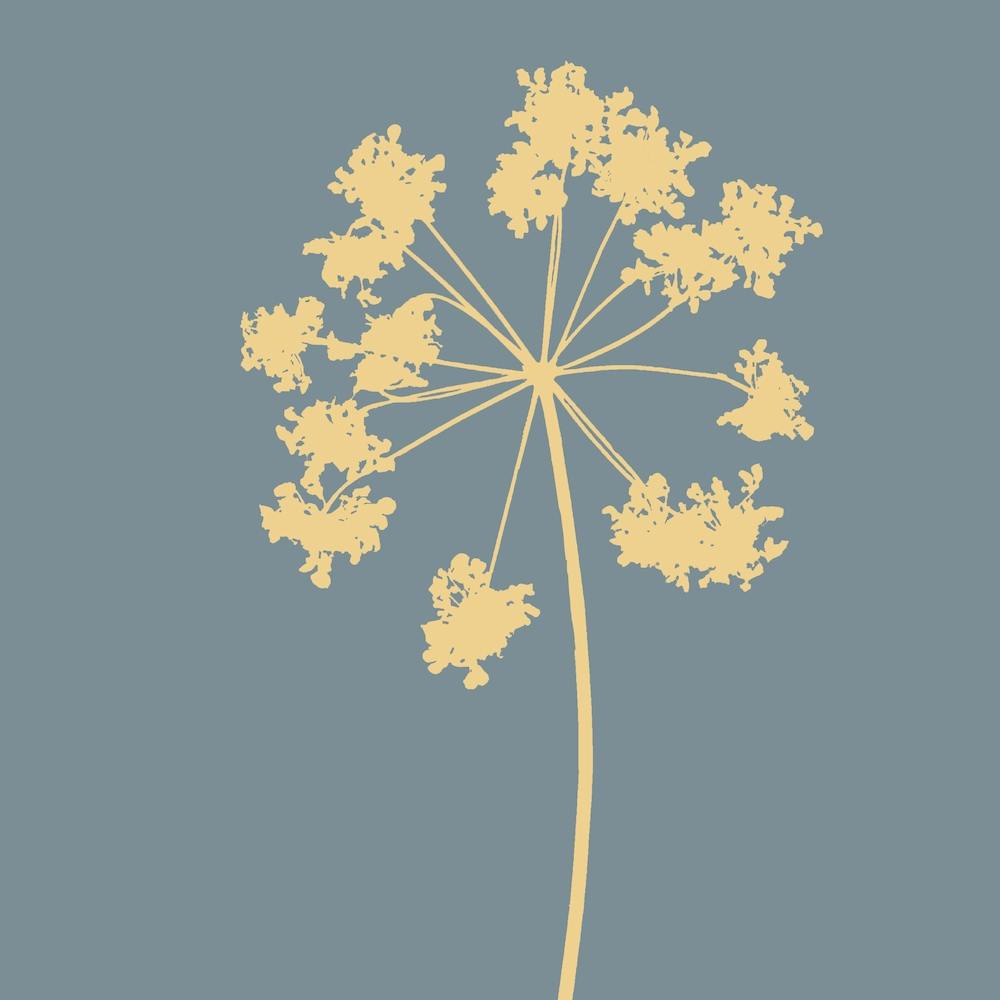 Nature Print Blue / Yellow