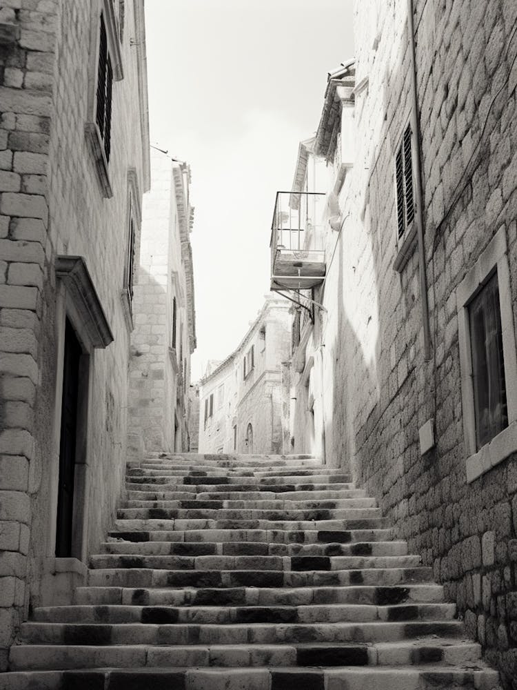 Dubrovnik Croatia Mediterranean Black And White Photography Analogue 7