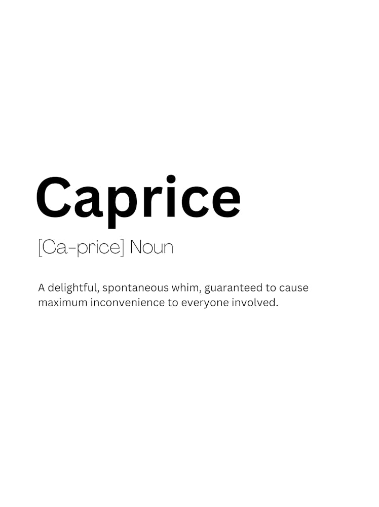 Caprice Definition Meaning
