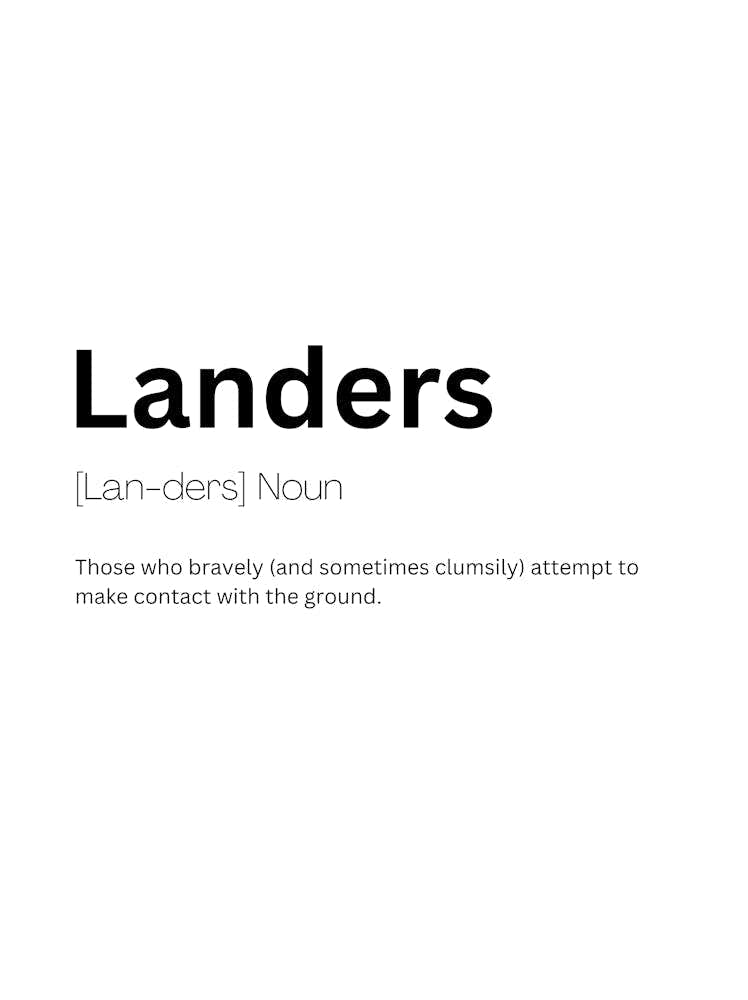 Landers Definition Meaning