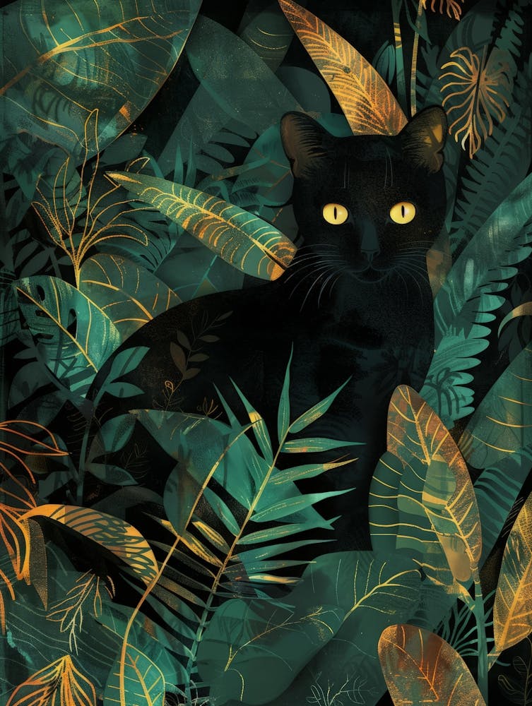 Black Cat In The Jungle 4