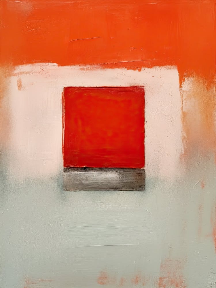 Red Door Abstract Painting 2